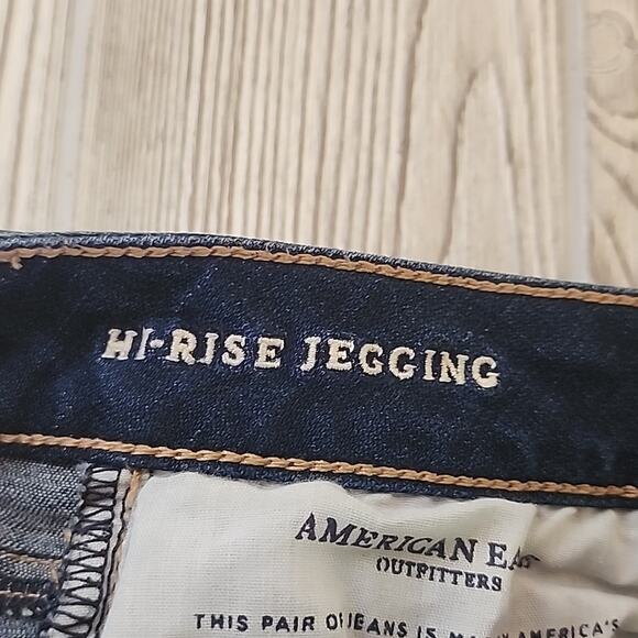 American Eagle Hi-Rise Jegging JeansDistressed Dark Wash Women's 4 - Picture 13 of 14